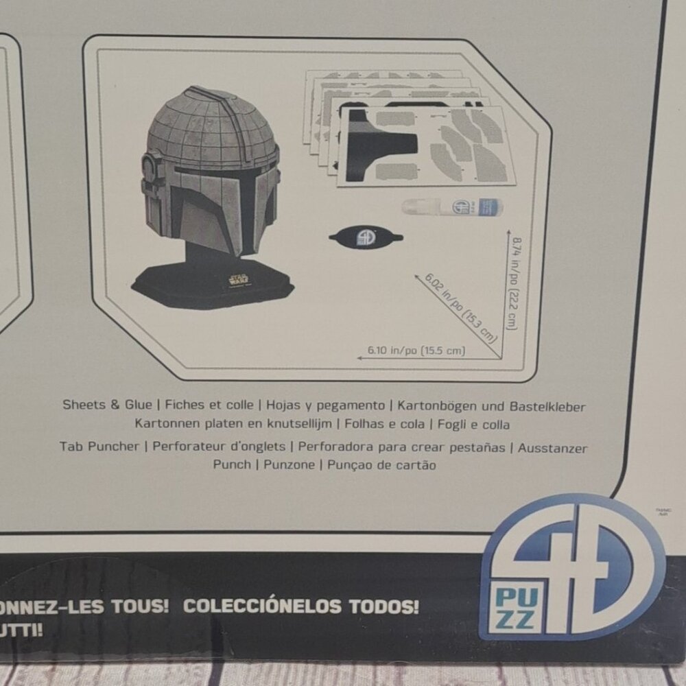Star Wars Mandalorian Helmet 4D Puzzle, 94 Piece - Sealed Box - Picture 5 of 7